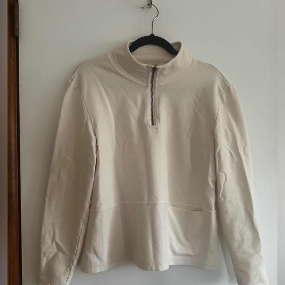Habitat Quarter Zip Pullover Cotton Blend Relaxed Fit Size S